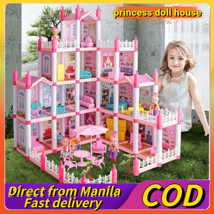 COD+Doll House For Girls Barbie Doll Girls Toys Princess Villa House Play  House Toys Baby Doll Gift | Lazada PH
