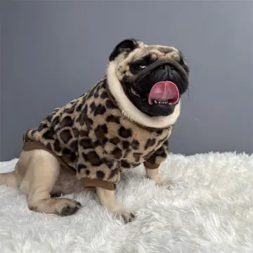  SELMAI Stripe Fleece Dog Sweater Soft Fluffy Jumper