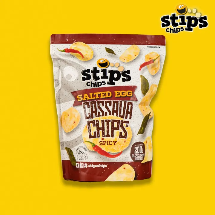 Stip's Chips Salted Egg Cassava Chips Spicy | Lazada PH