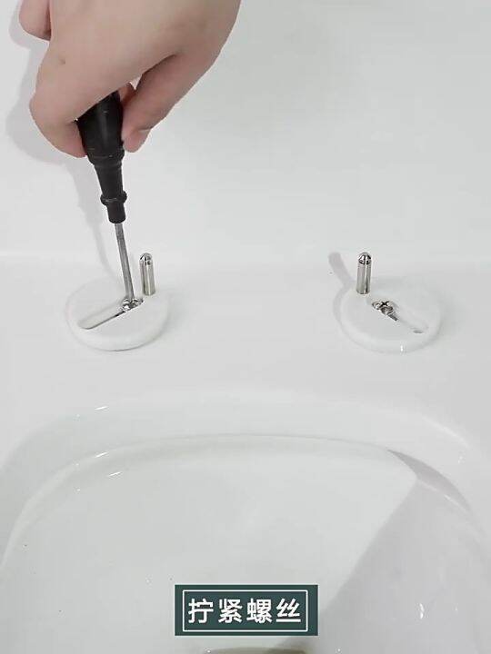 Upgraded 2 Full set Toilet Seat Hinge Fixings Top Fix Nuts Screws Quick