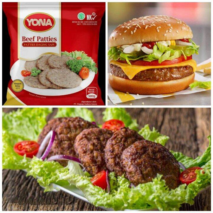 Beef Patties Yona/Daging sapi burger 500gr 10pcs Lazada Indonesia