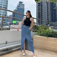 Maynita - Jeans skirt กระโปรงผ้ายีนส์เนื้อบาง