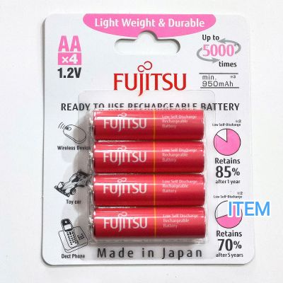 ถ่าน ถ่านชาร์จ Fujitsu AA 1000mAh ของแท้