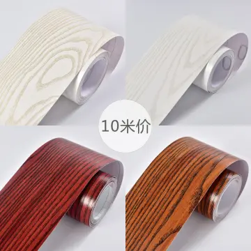 5M/Roll Realistic Wood Grain Repair Adhensive Duct Tape Floor Furniture  Renovation Skirting Line Sticker Home Decoration