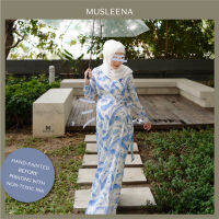 [MUSLEENA] CLASSY DRESS (Limited Edition) . 5 Colours. เดรสยาวคอปกป้ายด้านหน้าทรงกึ่งหางปลา ใส่เข้ารูปโดยปรับผูกสายที่เอว หรือใส่คลุม ซับในยาว ตัดเย็บปราณีต