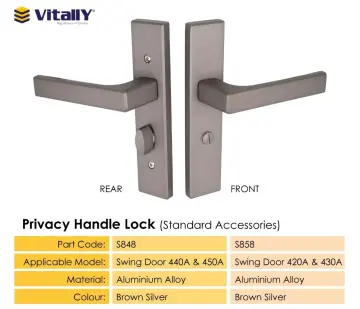 VITALLY FOLDING DOOR LOCK HANDLE FOR BI-FOLD DOOR