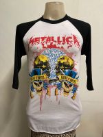 เสื้อวง แขนสามส่วน Metallica สไตล์วินเทจ