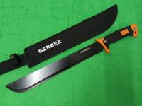 อุปกรณ์เดินป่า มีดเดินป่า มีดยาว มีดสปาต้า มีดพกเดินป่า GERBER รุ่น 2918-21 ใบดำด้ามยาง