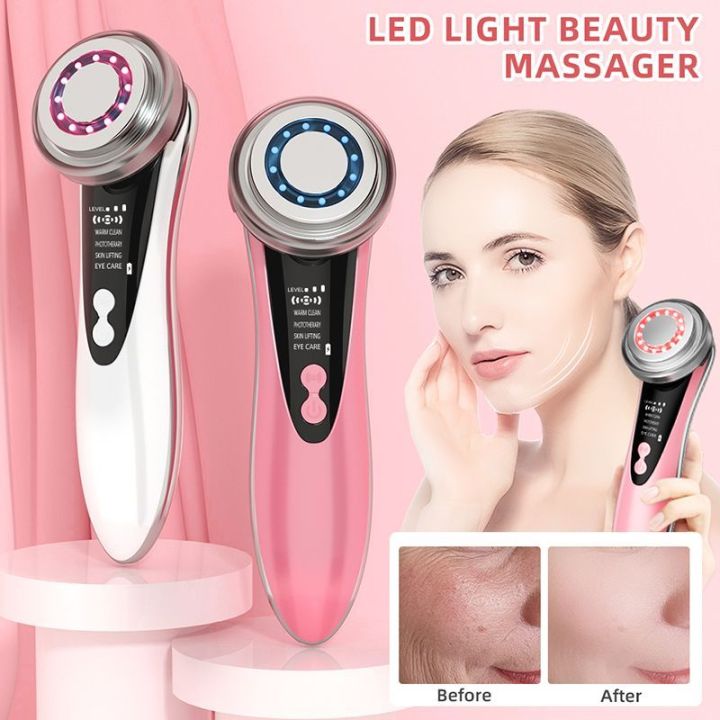 5 In 1 Multifunctional Facial Skin Care Massager Electric Warm Cleansing Anti Aging Lifting