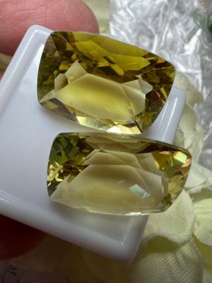 Lab lemon quartz 2 pieces 13x18mm