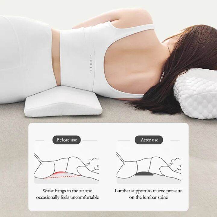 Lumbar Support Wedge Pillow Lower Back Pain Relief Support Cushion Bed