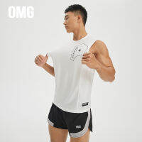 แบรนด์ฮิต OMG [ซีรีส์ Endorphin] เสื้อกล้ามออกกำลังกายแห้งเร็วสำหรับวิ่งออกกำลังกายเสื้อฟิตเนสรัดรูปสำหรับผู้ชายฝึกซ้อม