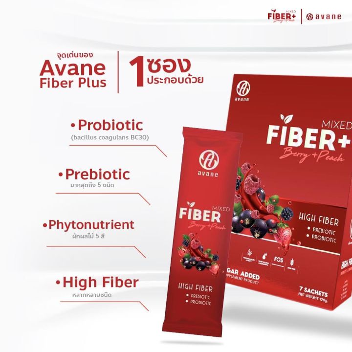 avane-fiber-plus-ไฟเบอร์อวาเน่-กล่องละ-7-ซอง-มี-พรีไบโอติก-และอโปรไบโอติก