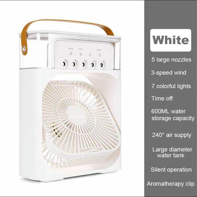 Ready Stock 7color Portable Air Conditioner Air Cooler Fan Usb Mist