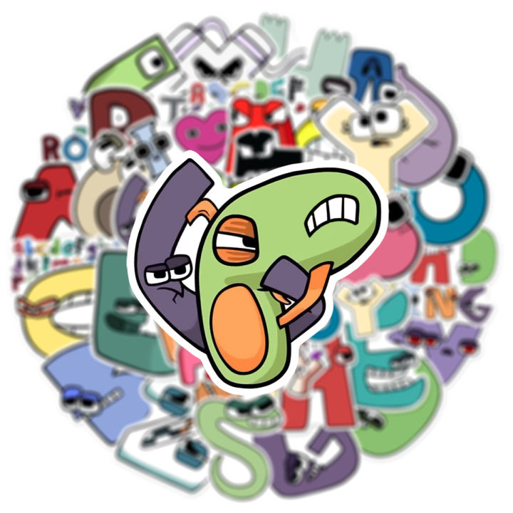 50 Pieces **Alphabet Lore** Letter Legend Graffiti Sticker Children's