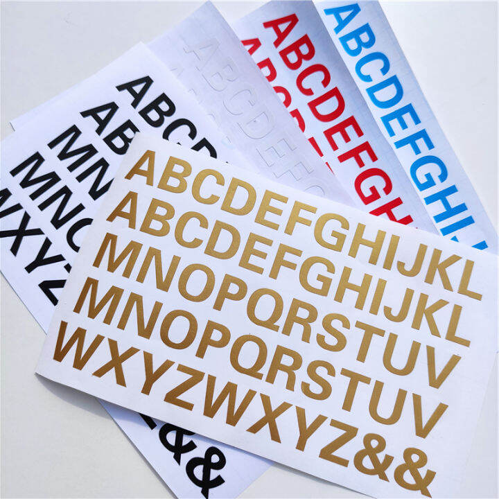 2cm English Letter Sticker Uppercase 26 Letters A to Z Flat Hollow PVC ...