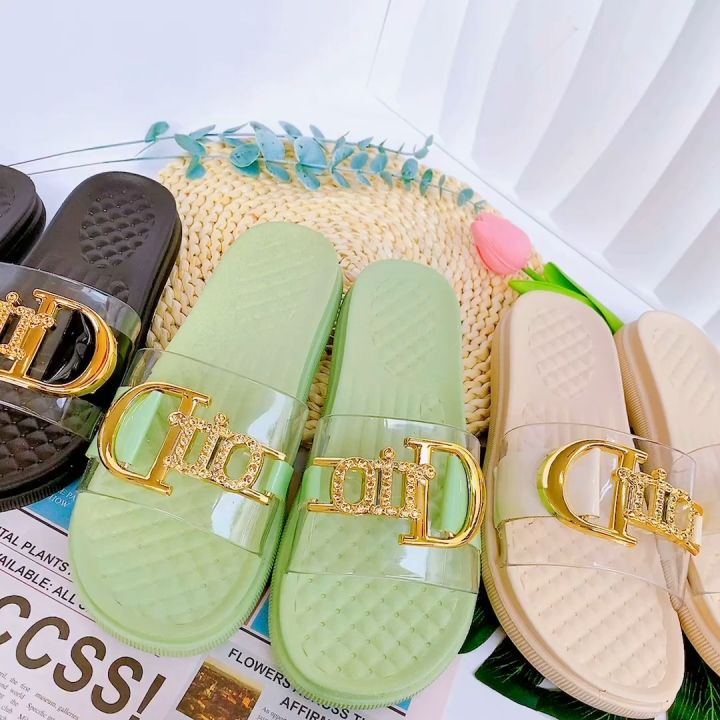 🔥 READY STOCK 🔥 Dior Words Korea Fashion Selipar Perempuan / Kasut  Perempuan / Slide Sandal Women / Women Shoes