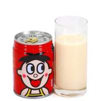 นมโคสด 100% นมพร้อมดื่ม  ( 旺仔牛奶 )ขนาด 245ml นมกระป๋องแดง นมWangzai หวานเบาๆ หอมอร่อย