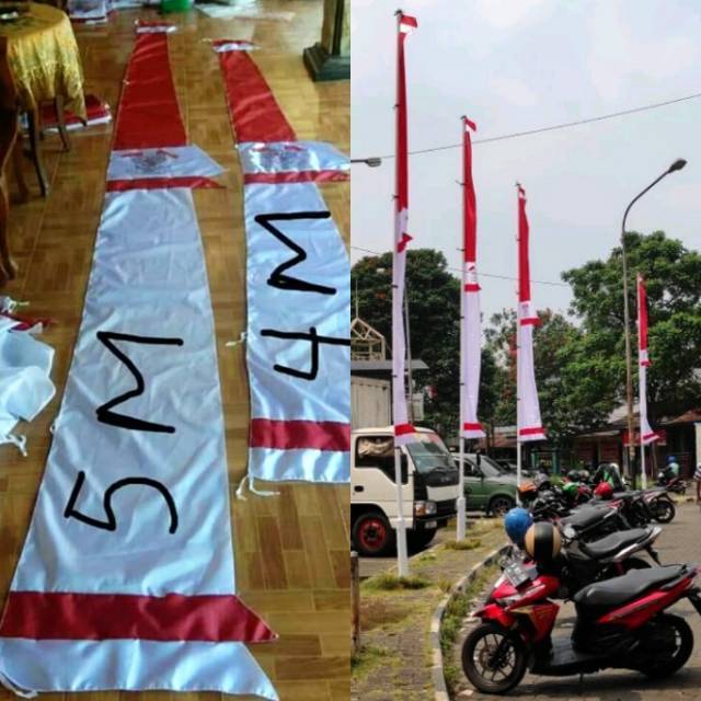 Bendera Umbul Umbul Layur Meter Merah Putih Sablon Garuda Lazada Indonesia