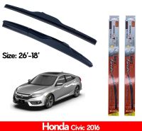 ที่ปัดน้ำฝน ใบปัดน้ำฝน ซิลิโคน ตรงรุ่น Honda Civic 2016 FK FC ไซส์ 26-18 ยี่ห้อ Diamond