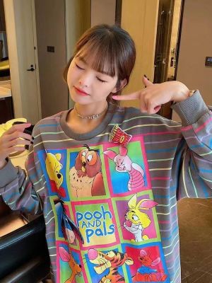 👕เสื้อแขนยาว pooh &amp; Tigger สีรุ้ง ตัด โคตรน่ารัก ด้านในเป็นผ้าสำลี
💗อกถึง 42
พร้อมส่ง สี เทา ขาว