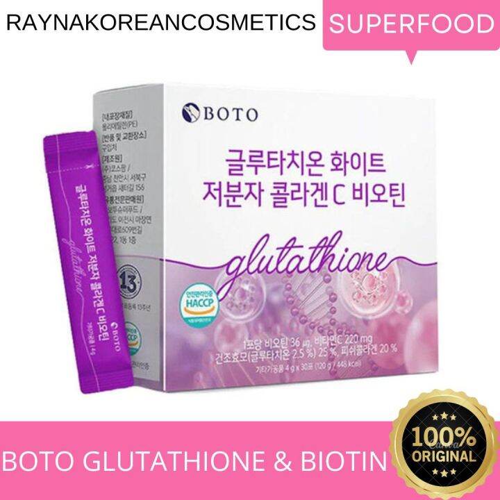Boto Superfood Glutathione White Low Molecular Collagen with Vitamin C
