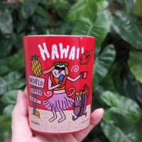 Hawaii Nescafe Red Mug แก้วมัค ธีมฮาวาย แก้วกาแฟแดง เซรามิคเนื้อดี (Nescafe แบรนด์แท้)