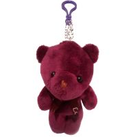 คัลเลอร์ฟูล แบร์ (โทนสีม่วง No.1) ตุ๊กตาผ้า ใยสังเคราะห์ พวงกุญแจ Colorful Fabric with Synthetic Fiber Handmade Bear (Purple Tone No.1) #Rag Doll #Keychain