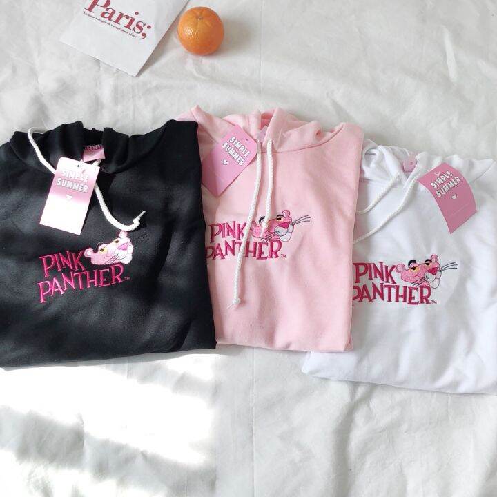 เสื้อแขนยาว-ฮู้ดปักpinkpanther