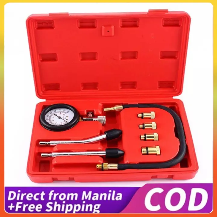 Automotive Motorcycles Petrol Engine Compression Test Gauge Tester Kit