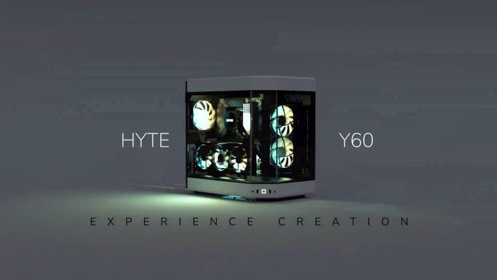 HYTE Official Store] HYTE Y60 SNOW WHITE WITH 3 FANS AND RISER