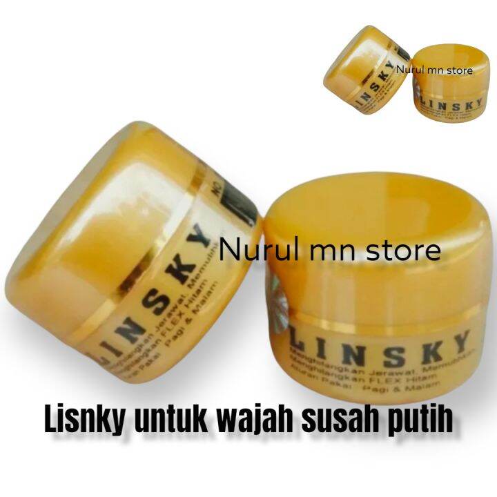 MAULI- CREAM LINSKY FULL GOLD UNTUK WAJAH YANG SUSAH PUTIH COCOK BABGET ...