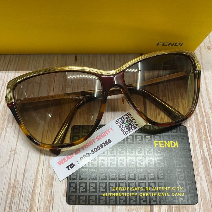 แว่นตากันแดด-fendi-ของแท้100-รุ่น-fs5300r-001-สีดำ-ทอง-fs5300r-215-สีน้ำตาล-ทอง-รับประกันศูนย์1ปี