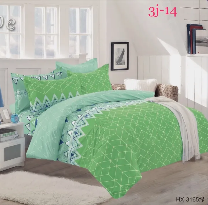 3in1 Queen Size Cotton Bedsheets Set Lazada PH