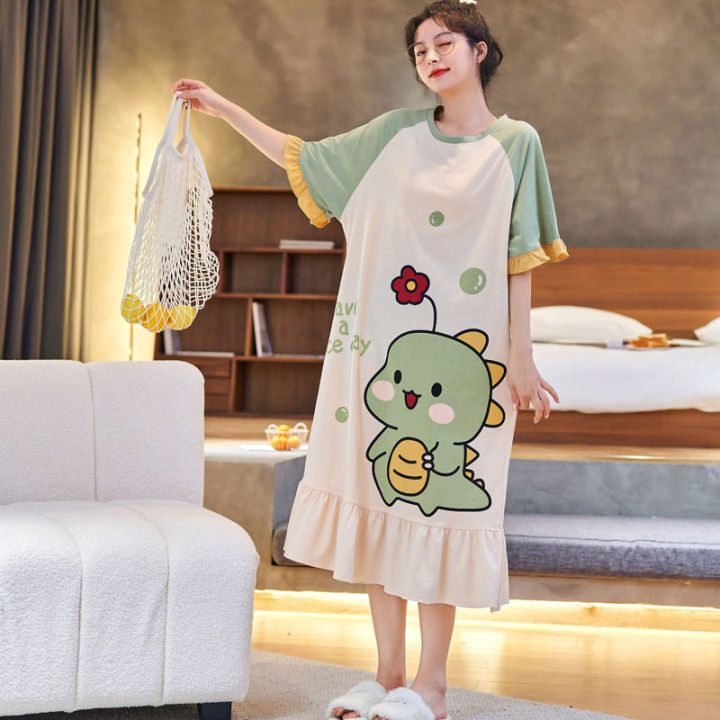 Váy Ngủ Đồ Mặc Nhà Phong Cách Hàn Quốc Mẫu Mới 2024 Cotton Mẫu ...