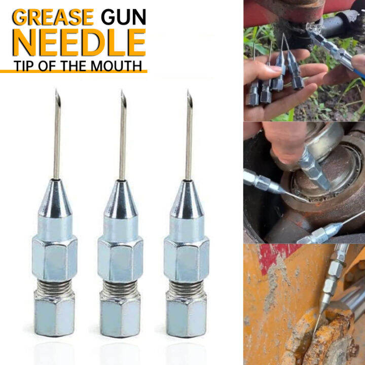 9pcs Grease Gun Needle Tip of The Mouth Grease Injector Needle Long
