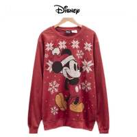 เสื้อสเวตเตอร์ เสื้อวอร์ม เสื้อมิคกี้  DISNEY  ♣️เสื้อสเวตเตอร์ สีแดงสนิม  MICKEY mouse ?แบรนด์ ❣️DISNEY❣️ แท้?% (TS137)