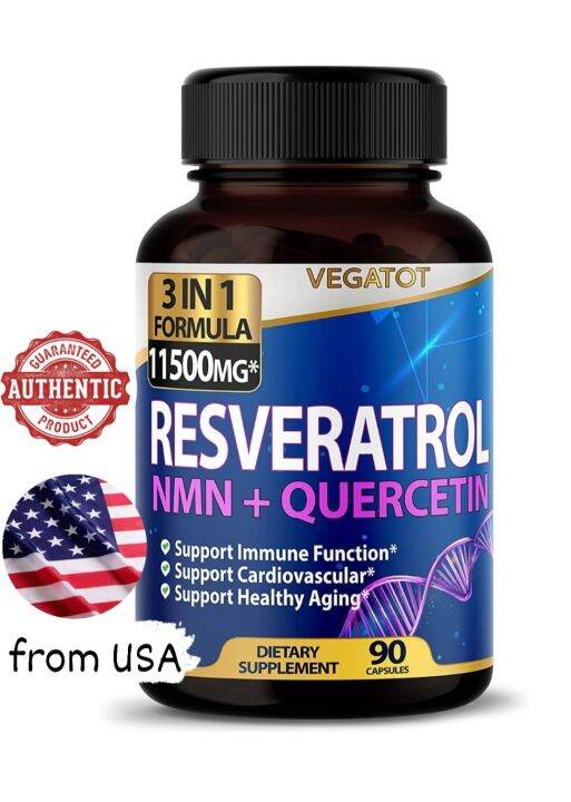VEGATOT 3 in 1 High Strength Resveratrol 11500mg with NMN Quercetin