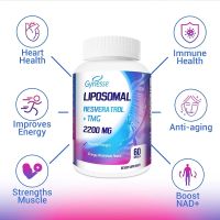 Liposomal 2200mg High Dose Softgel, Trans-Resveratrol 1700mg Plus TMG 500mg