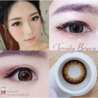 คอนแทคเลนส์ รุ่น Trendy ยี่ห้อ Pretty doll ตาโต สีตาล มีค่าสายตา