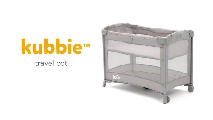 Free Shipping] Joie Kubbie Travel Cot/ Playpen Baby with Bassinet & Carry Bag (Coal/ Clay) | Mum & Baby Love | Lazada