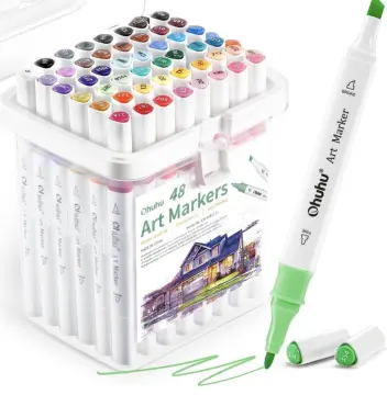 Ohuhu Alcohol Brush Markers, set 72 pcs