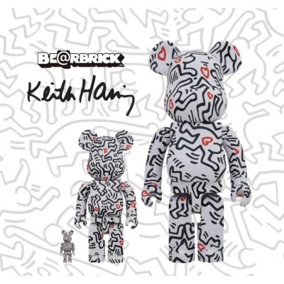 (ของแท้) BEARBRICK Kieth Harrington#8 400% + 100%