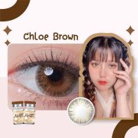 บิ๊กอาย สีเทา,สีน้ำตาล คอนเเทคเลนส์กรองเเสง รุ่น Chloe Mayalens ค่าอมน้ำ55%