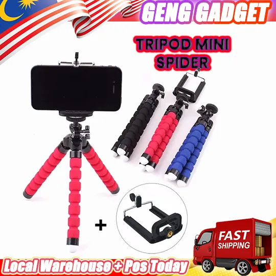 Mini Flexible Tripod with Mobile Phone Holder Tripod Phone Stent