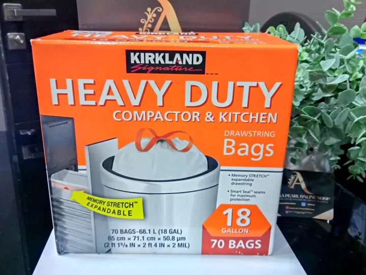 Kirkland Signature Heavy Duty 18Gallon Compactor & Kitchen Trash Bag