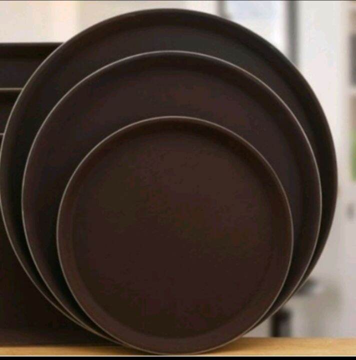 Rubberized serving bar tray round HEAVY DUTY Lazada PH
