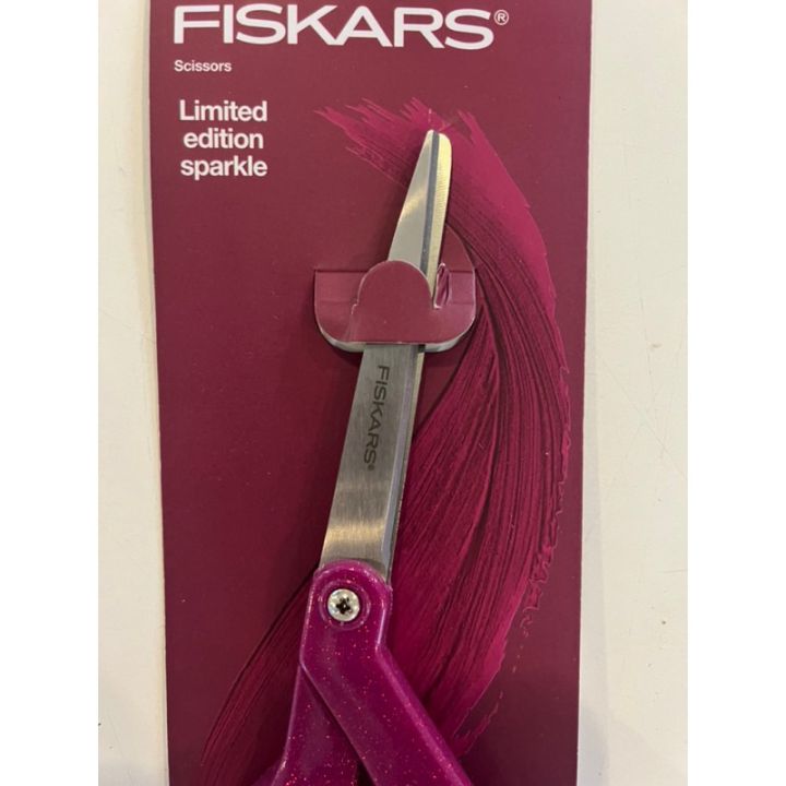 fiskars-original-8-scissors-raspberry-sparkle-glitter-limited-edition-new