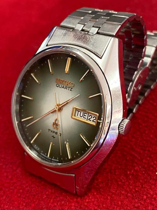 seiko-type-ii-quartz-ตัวเรือนสแตนเลส-นาฬิกาผู้ชาย-มือสองของแท้