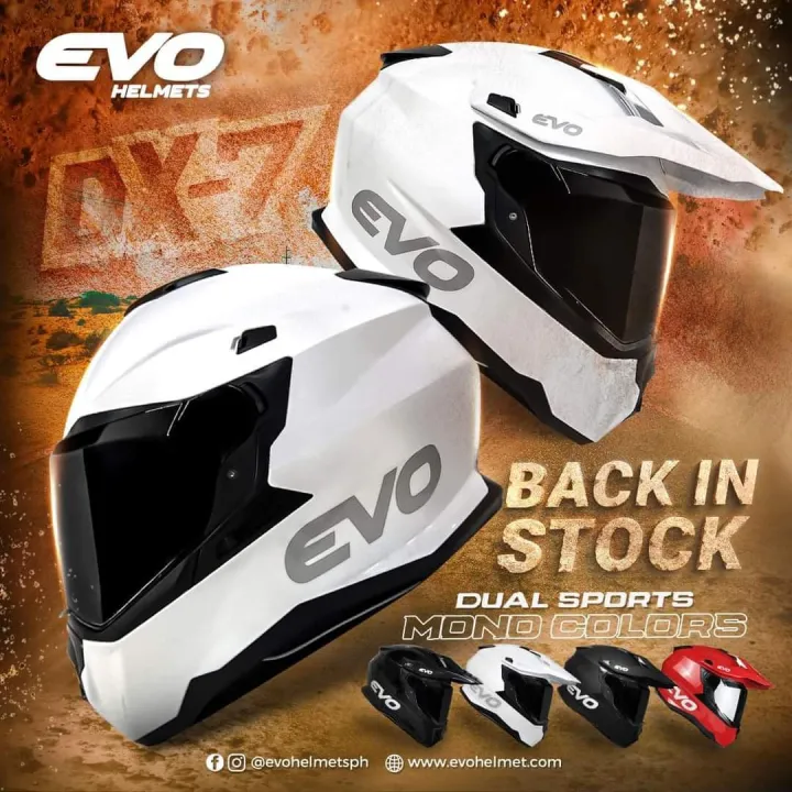 EVO DX7 DUAL SPORTS FULL FACE HELMET Lazada PH